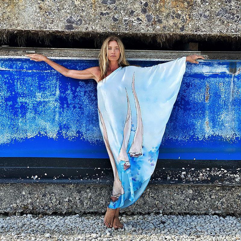 Women Summer One Shoudler Long Dresses-STYLEGOING