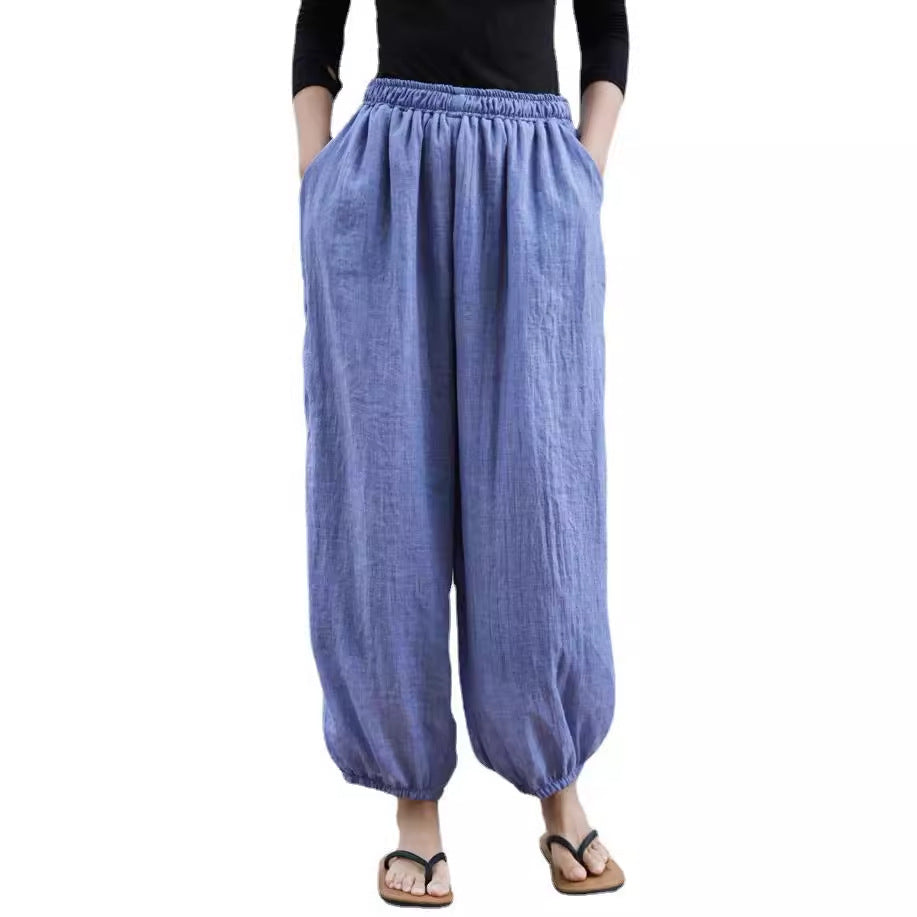 Women's Linen Cotton Loose Lounge Pants
