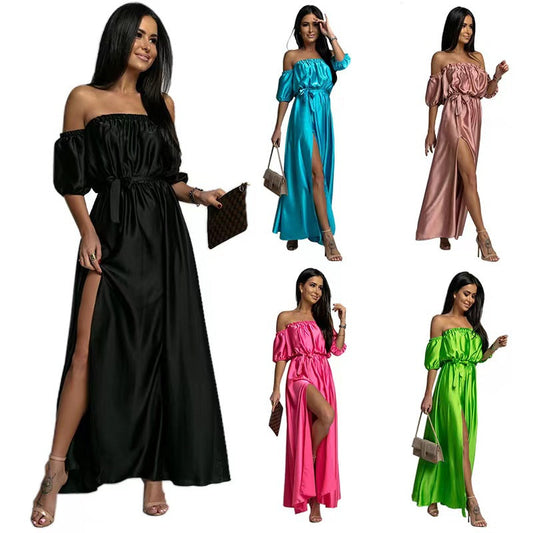 Sexy Off The Shoulder Summer Long Party Dresses-Dresses-Free Shipping at meselling99