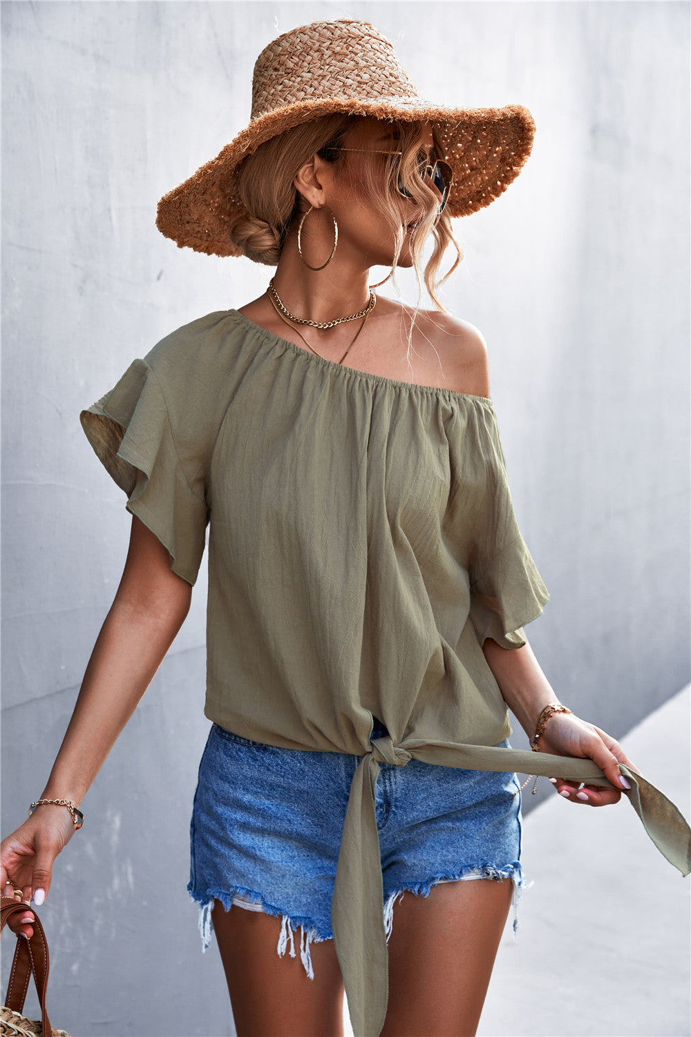 Summer Round Neck Women Blouses