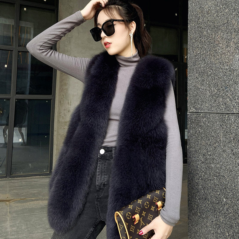 Fashion Artificial Fox Fur Vest