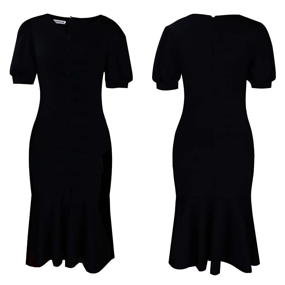 Elegant Office Lady Plus Size Dresses-Dresses-Free Shipping at meselling99