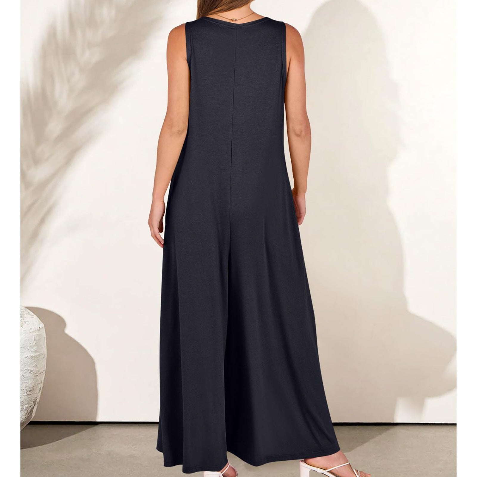 Women's Summer Casual Jumpsuit - Lightweight Pocket Romper