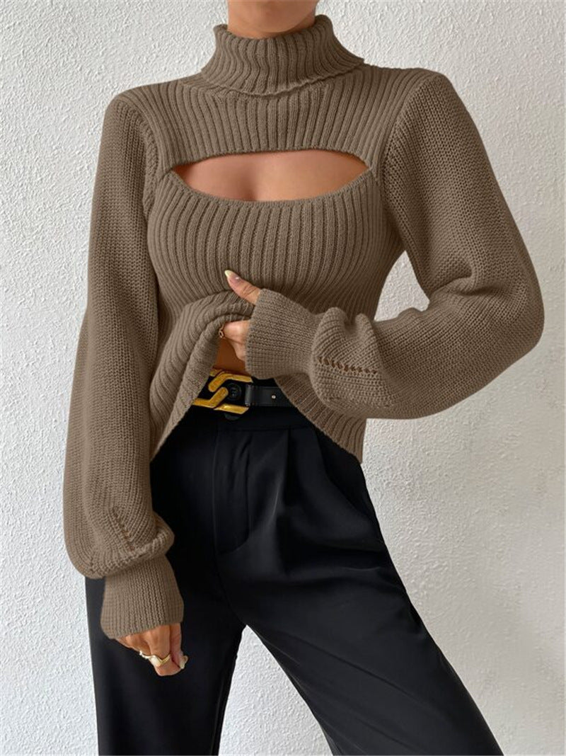 Sexy High Neck Knitted Sweaters