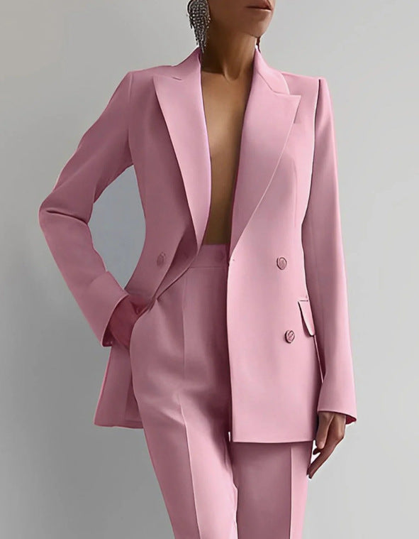 Runway Pocketed Blazer - Red