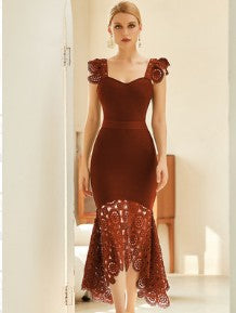 Sexy Night Party Sheath Dresses for Women-Dresses-Brown-S-Free Shipping at meselling99