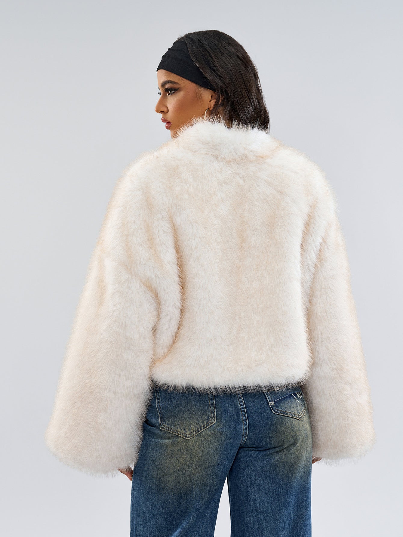 Retro Faux Mink Fur Short Coat Women’s – Reversible Plush Jacket