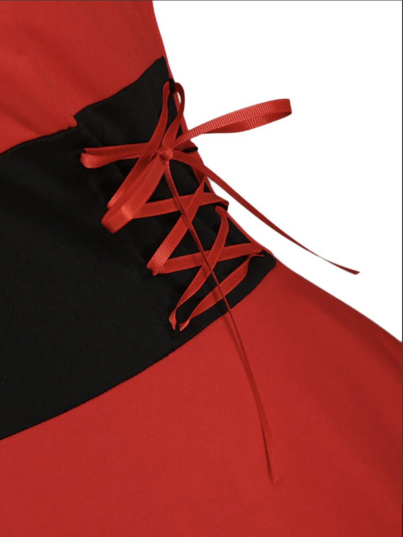 Christmas Party Bunny Outfit - Faux Fur Trim Off-Shoulder Bow Dress