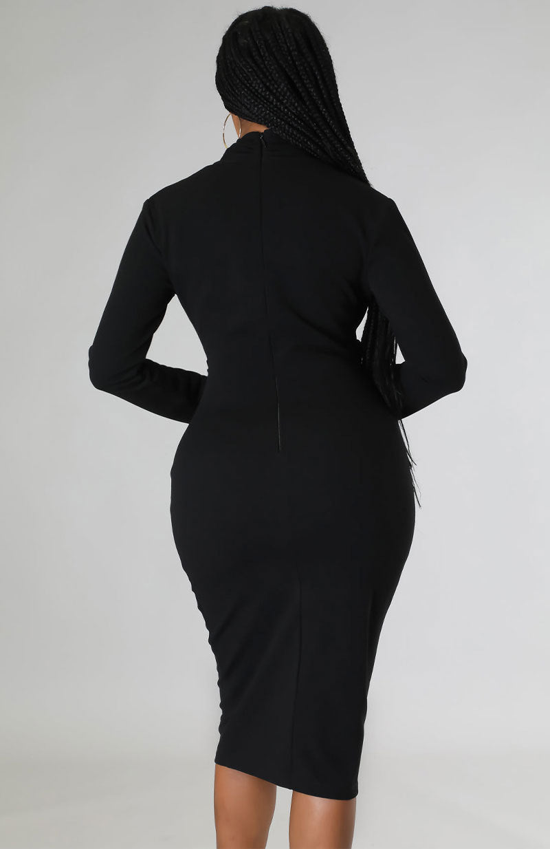 Sexy Long Sleeves Sheath Dresses for Women-Midi Dresses-Free Shipping at meselling99