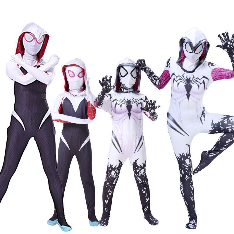 Halloween Kids Venom Gwen Cosplay Bodysuit