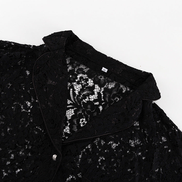 Women's Lace See-Through Two-Piece Set