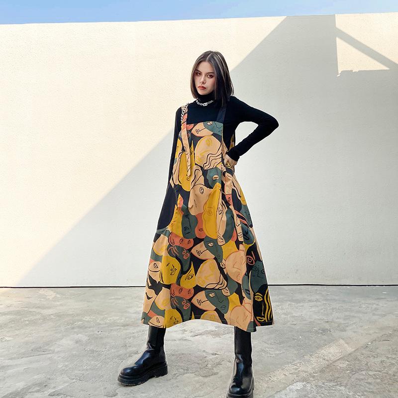 Retro Women Print Cozy Long Dresses-Maxi Dresses-The same as picture-One Size-Free Shipping at meselling99
