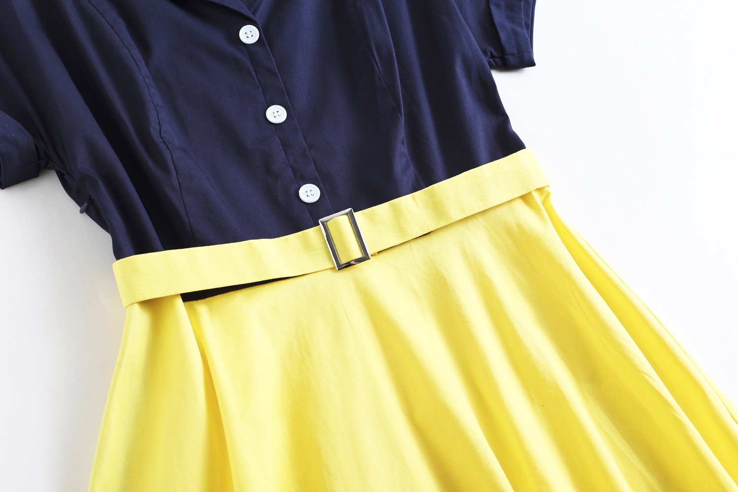 Summer Vintage Turnover Short Sleeves Dresses--Free Shipping at meselling99