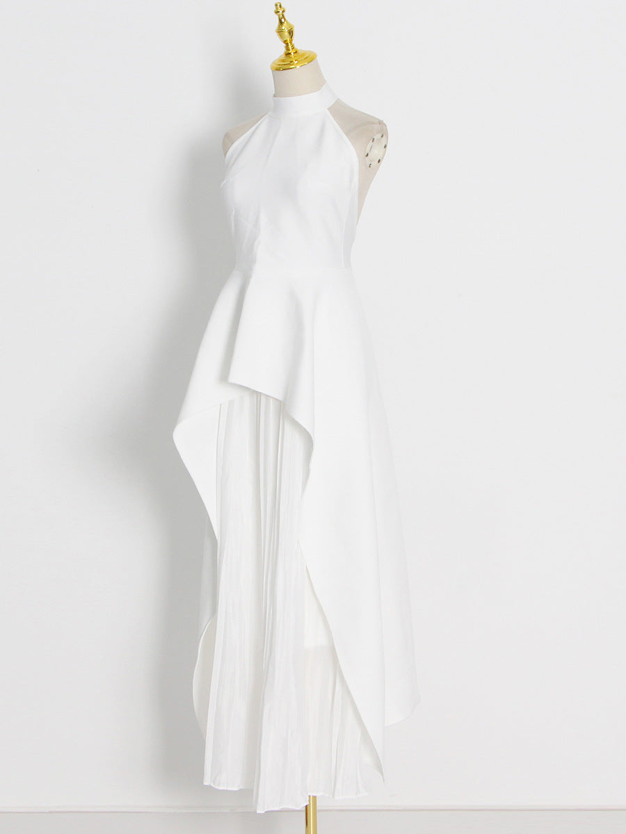 Women's Summer 2-Piece Set – Sleeveless Round Neck Waist-Cinching Slim-Fit Outfit