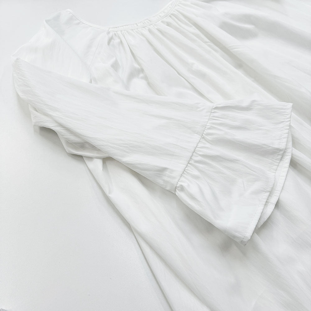 Boho Oversized Dress – Flowy Maxi Robe Dress in Solid Color-White-One Size-Free Shipping Leatheretro