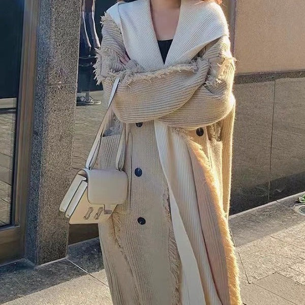 Fashion Tassels Long Sleeves Knitted Tops