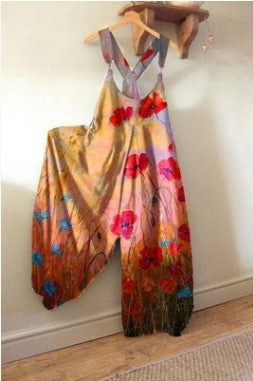 Casual Summer Floral Print Jumpsuits