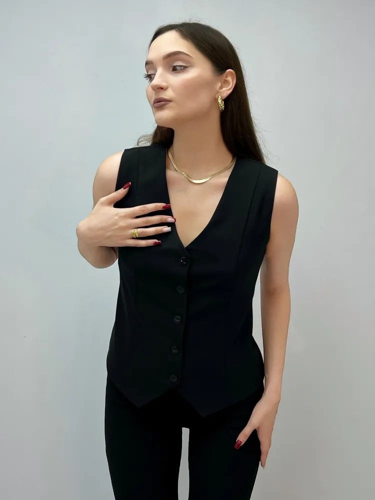 Women's Summer V-Neck Sleeveless Vest Cardigan
