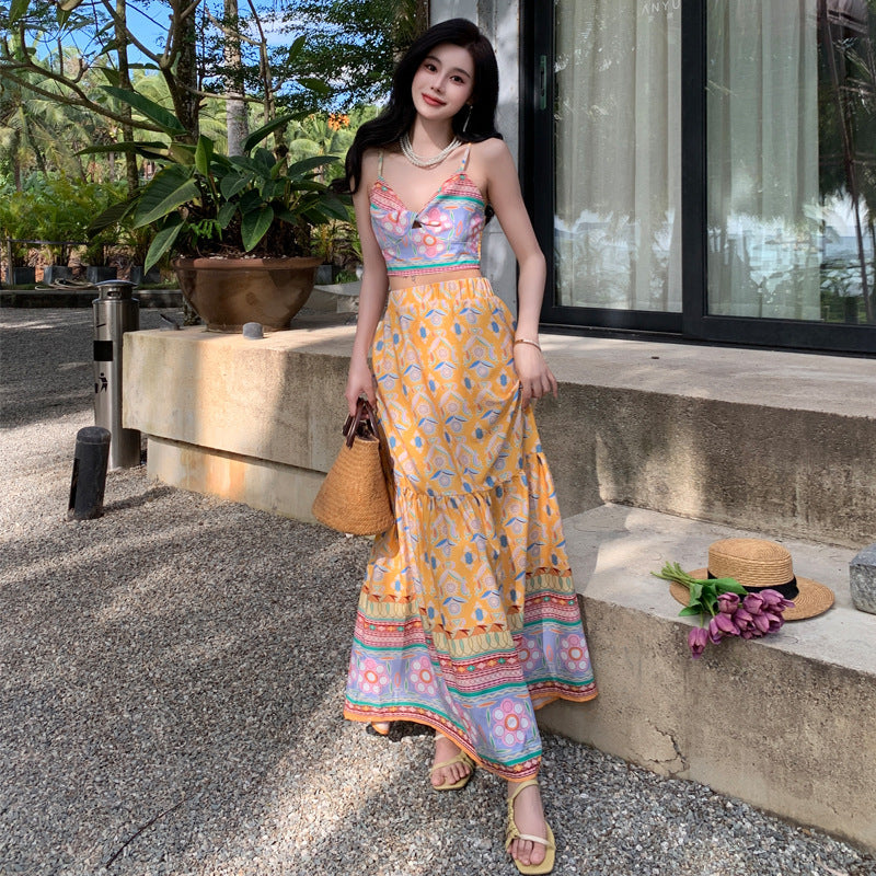 Designed Summer Holiday Tank Tops & Skirts