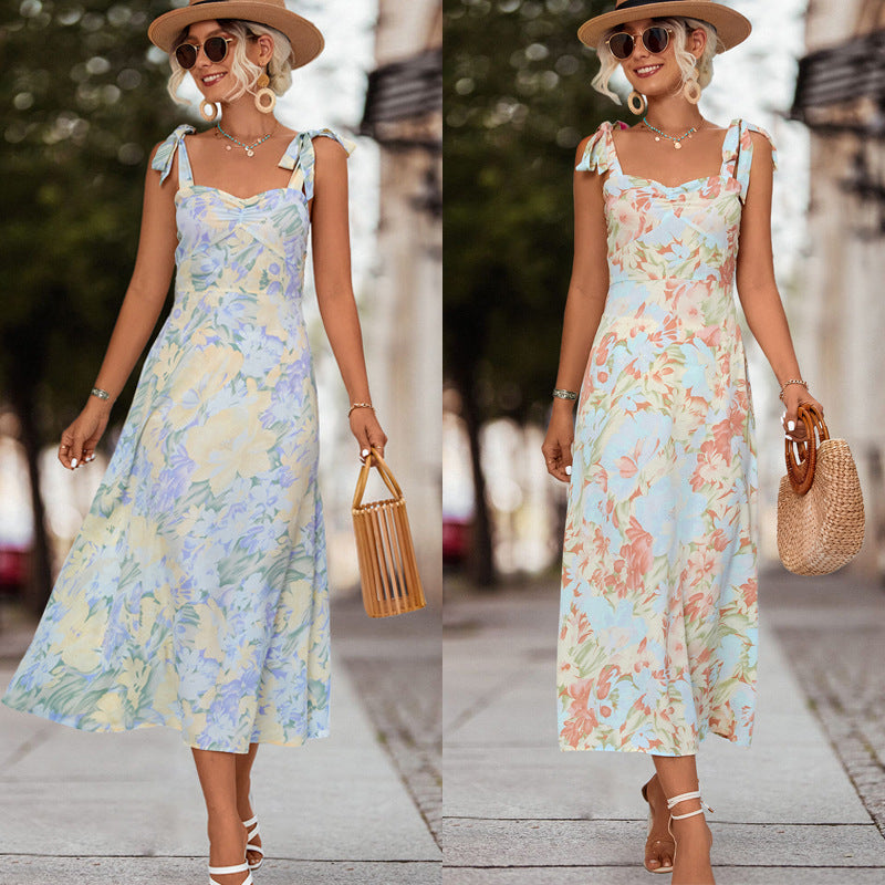 Casual Floral Print Long Maxi Dresses