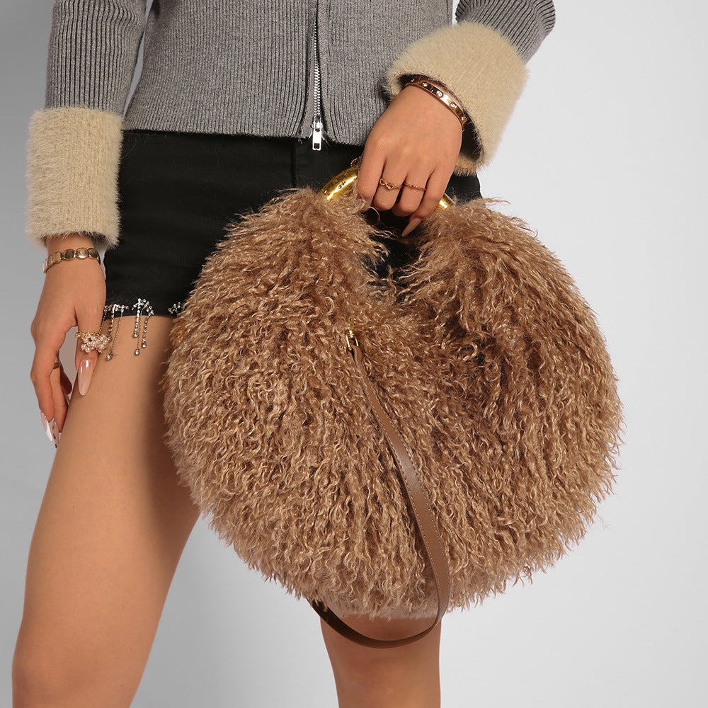 Women's Fuzzy Faux Fur Crossbody Bag