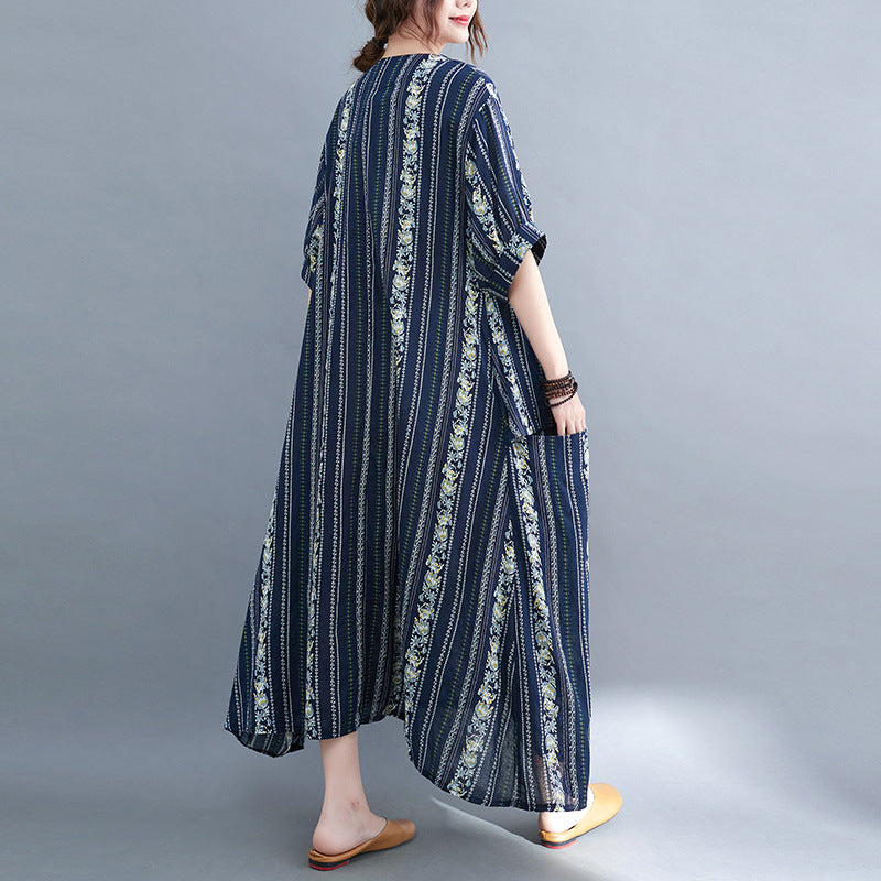 Summer Linen Plus Sizes Women Long Dresses-Dresses-Free Shipping at meselling99