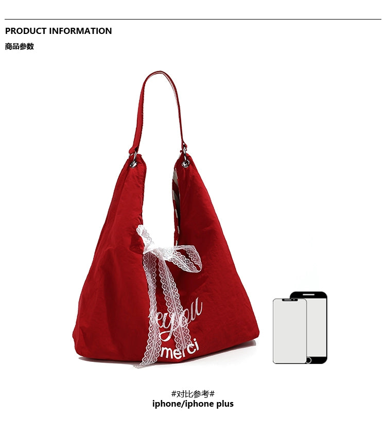 Double Sided Striped Canvas Tote Bag