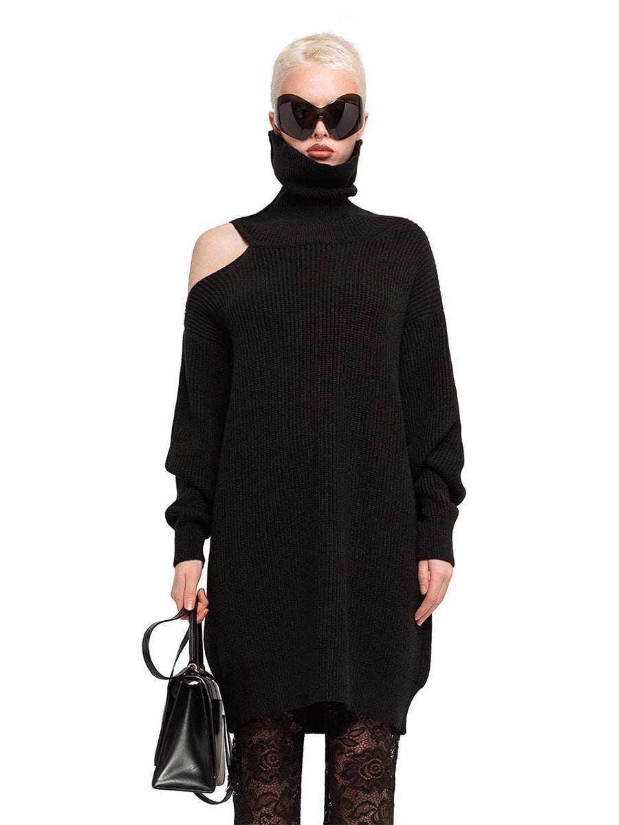 Off-the-Shoulder Cowl Neck Sweater