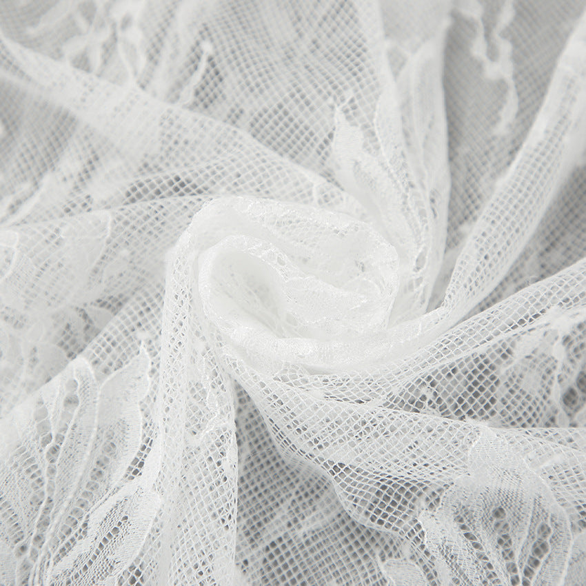 Women's Sexy White Lace Sheer Skirt