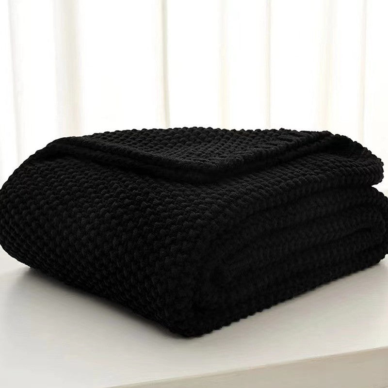 Knit Blanket – Cozy Office & Sofa Throw for AC Naps, Travel, and Home