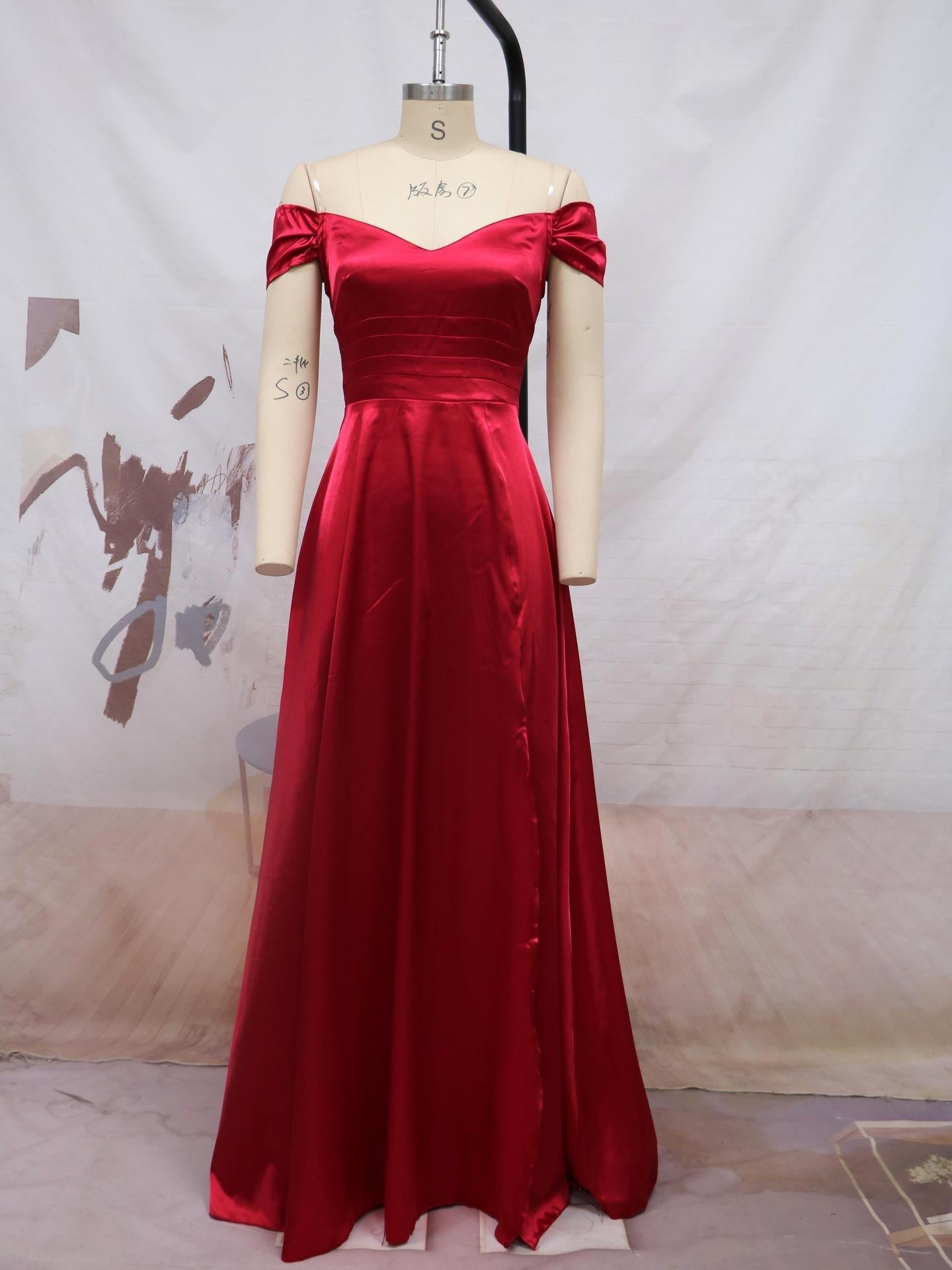 Elegant Off The Shoulder Bridesmaid Dresses-Dresses-Free Shipping at meselling99