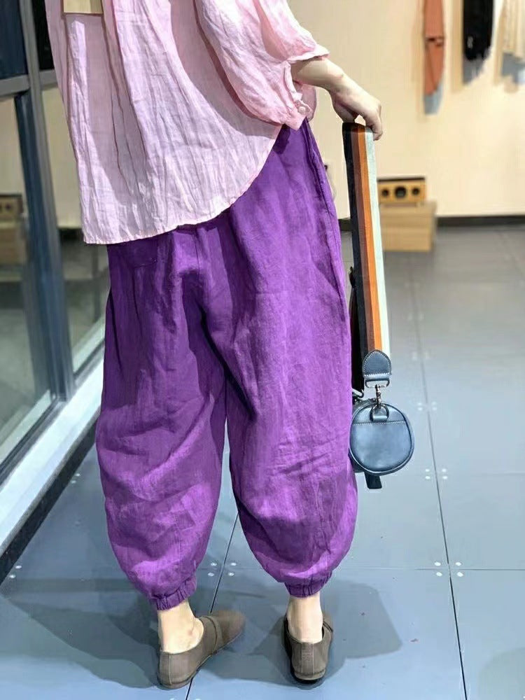 Women's Linen-Cotton Casual Pants