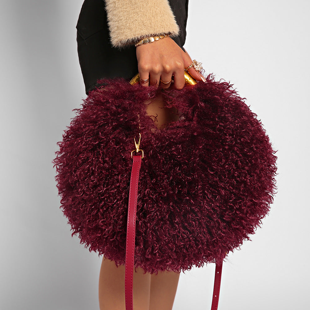 Women's Fuzzy Faux Fur Crossbody Bag