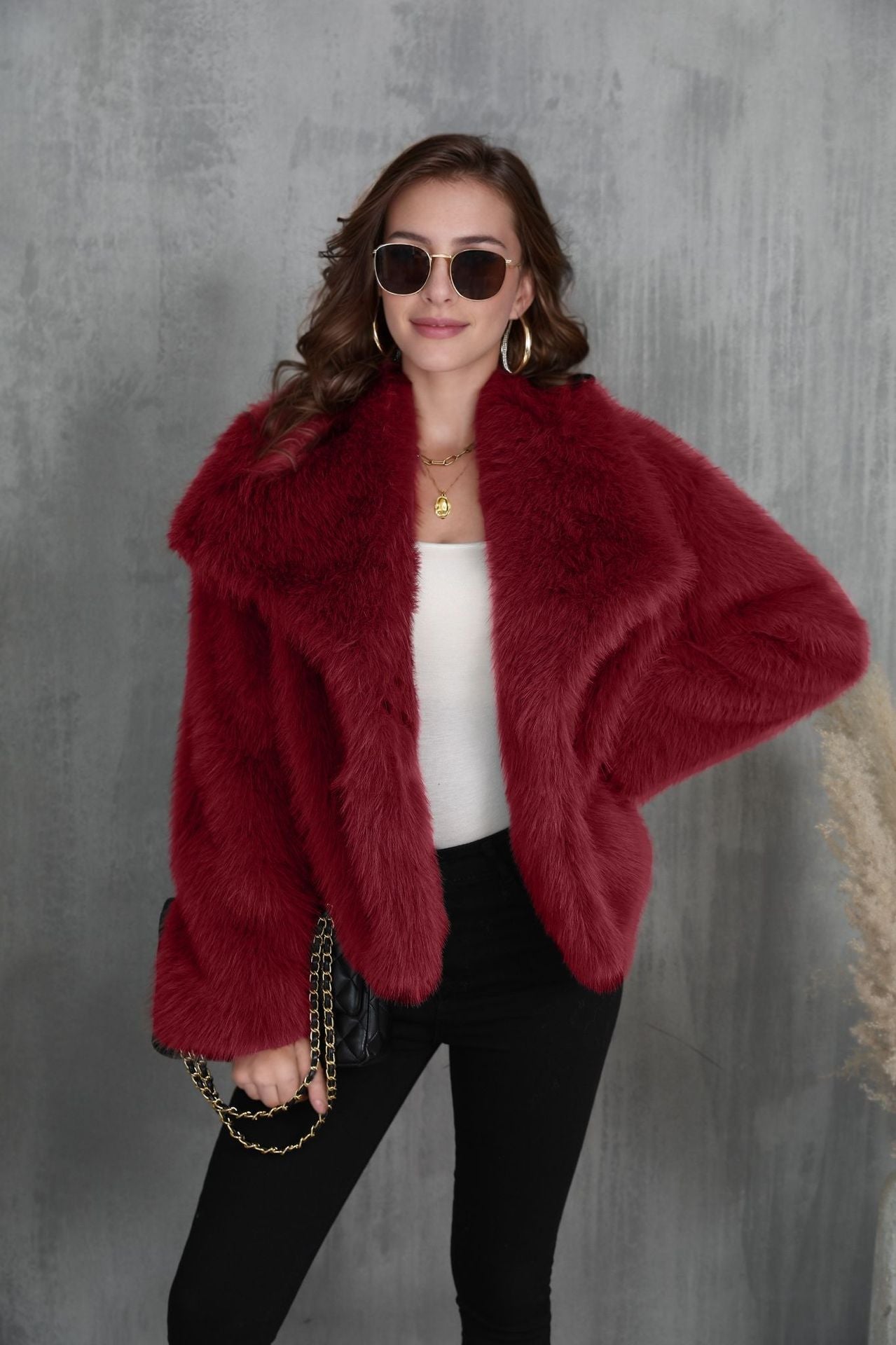 Women Faux Fur Short Overcoats