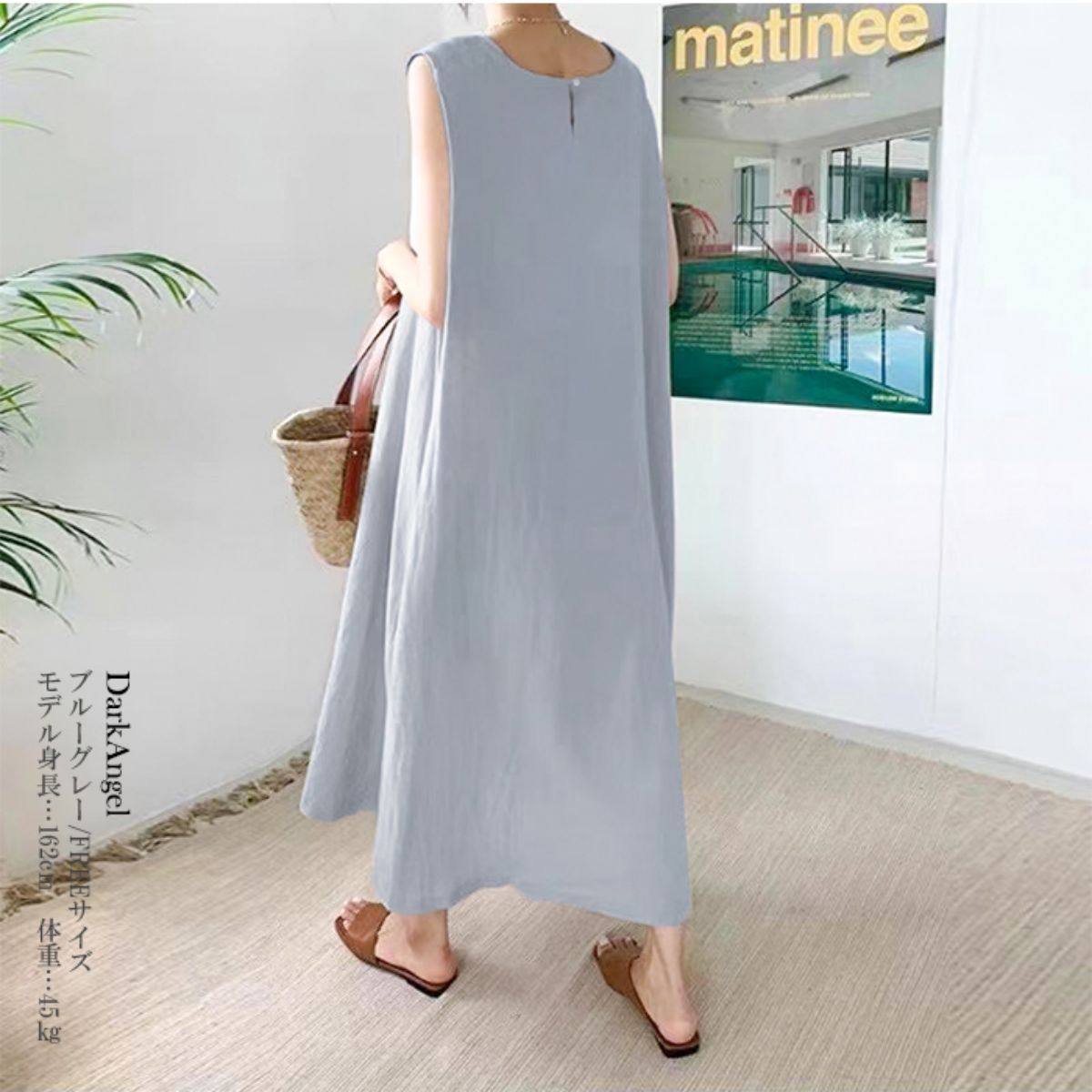 Casual Linen Summer Long Cozy Dresses-Dresses-Free Shipping at meselling99