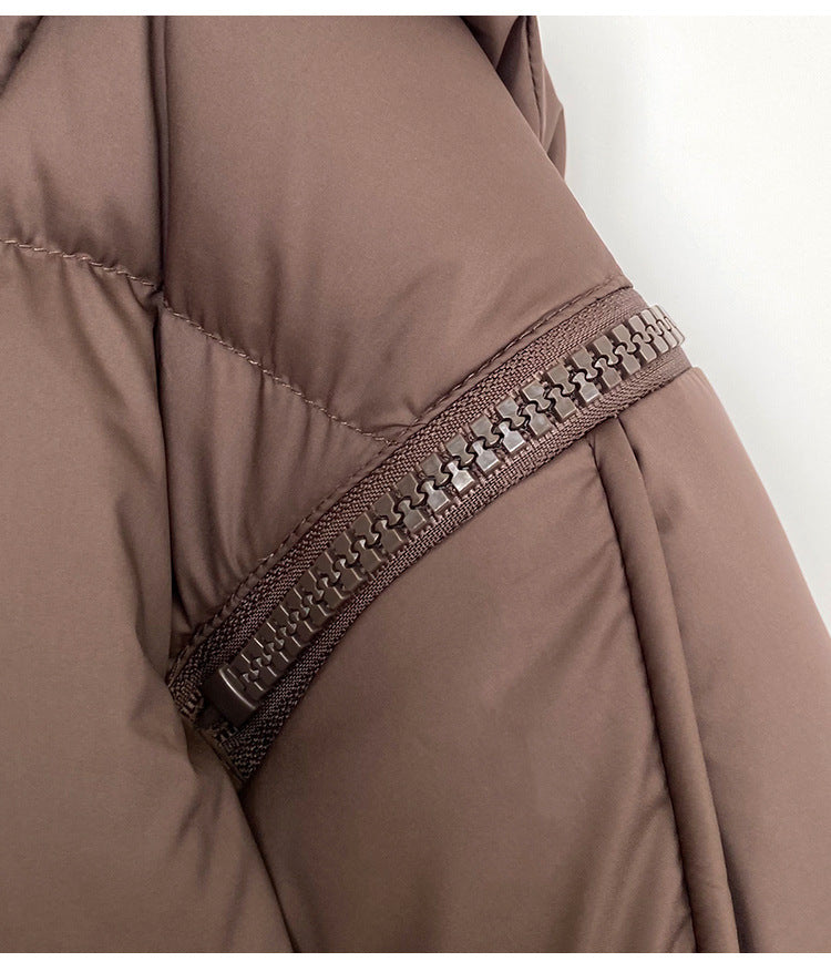 Women's Luxury Knit-Panel Down Jacket