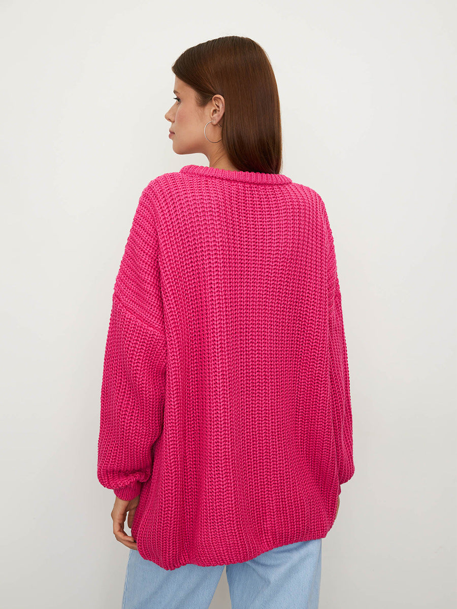 Lantern Sleeve Pullover Sweater