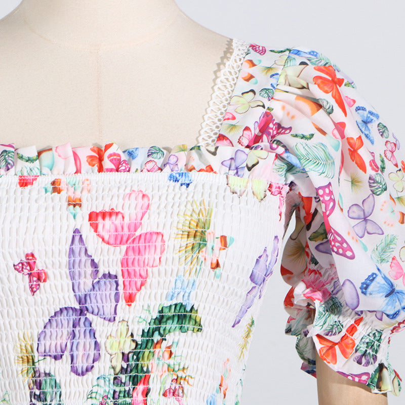 Summer Boho Vacation Style Top & Skirt Set