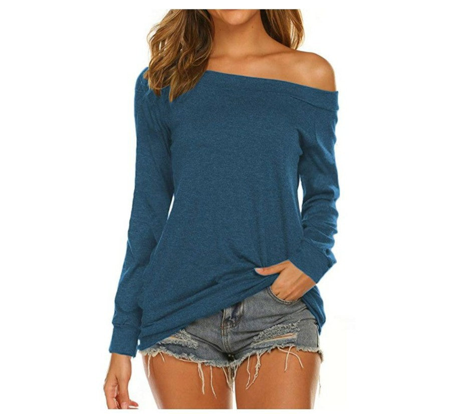 Women's Off-Shoulder Long Sleeve T-Shirt