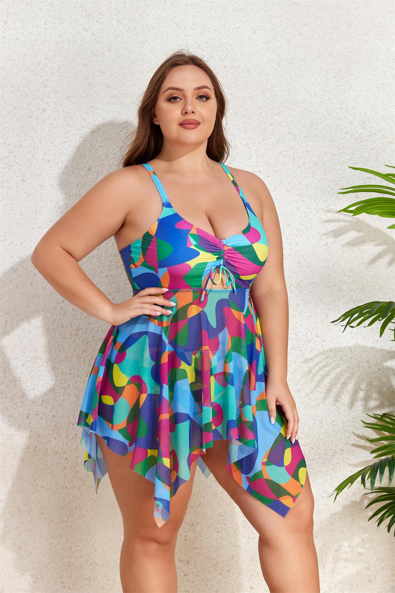 Plus Size High-Waisted Bikini  Suits