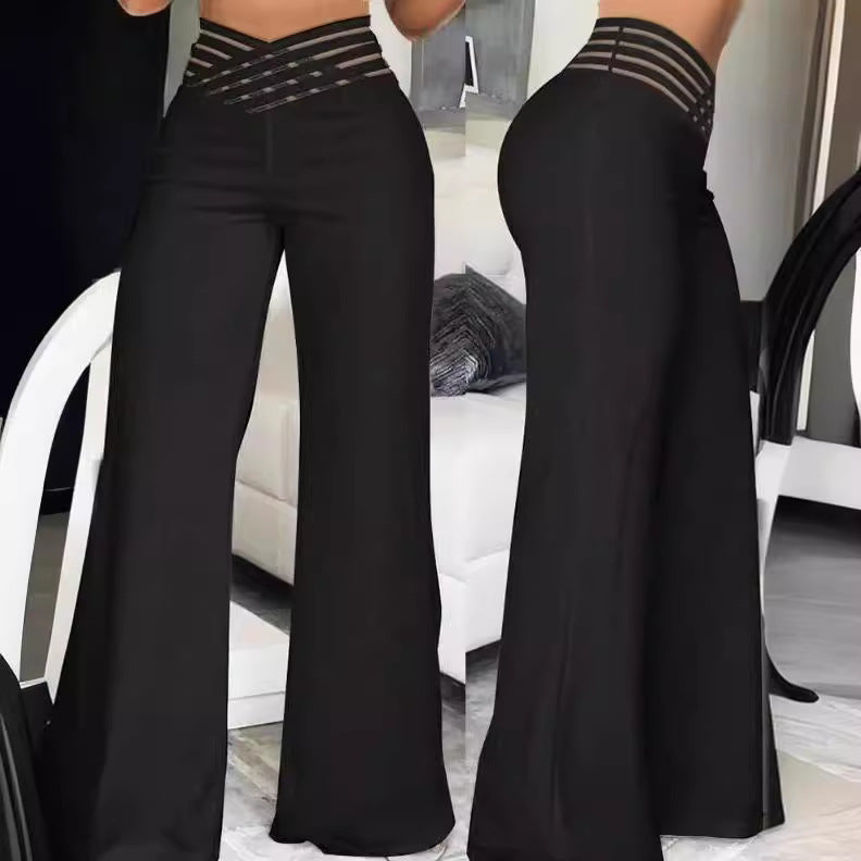Casual Summer High Waist Wide Legs Pants
