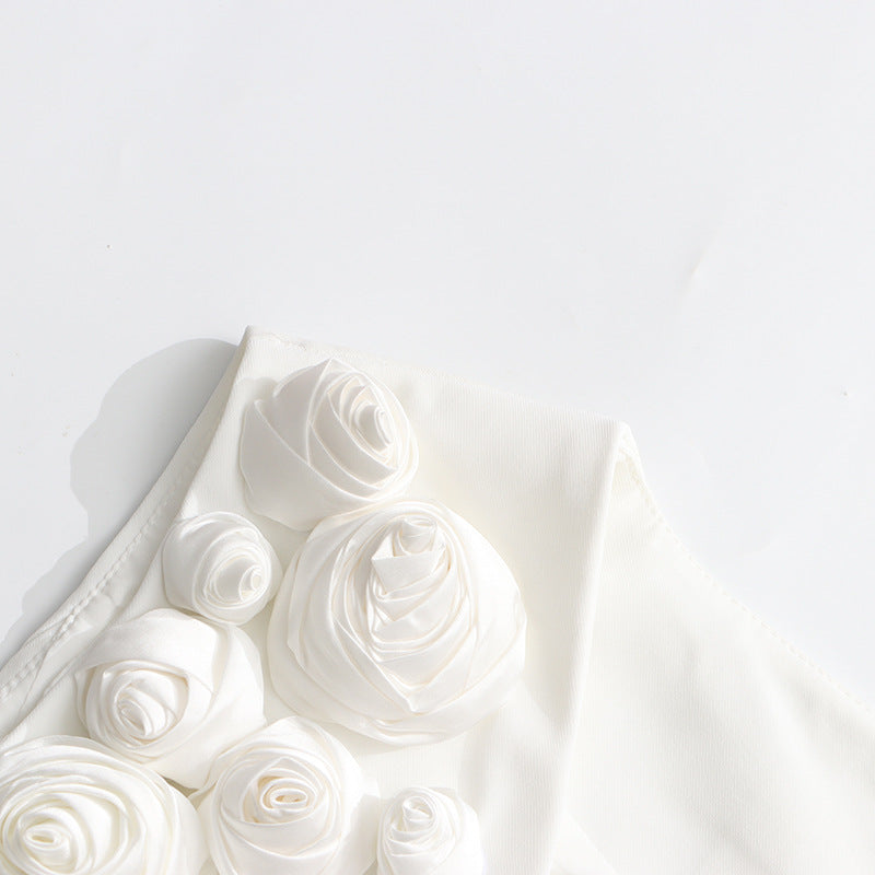 Designed Women's Fashion Floral Patchwork Sleeveless Tie-Front Vest & High-Waisted Wide-Leg Trousers Set