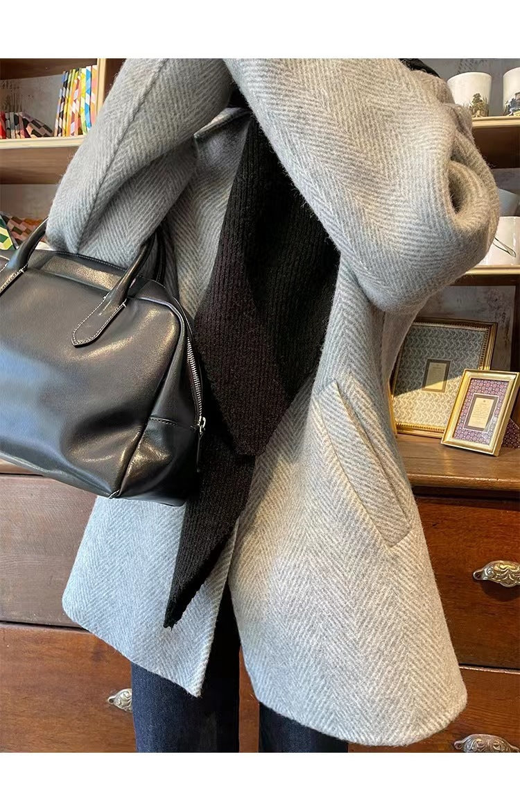 Women's Knit Hooded Cape Scarf 2pcs/set