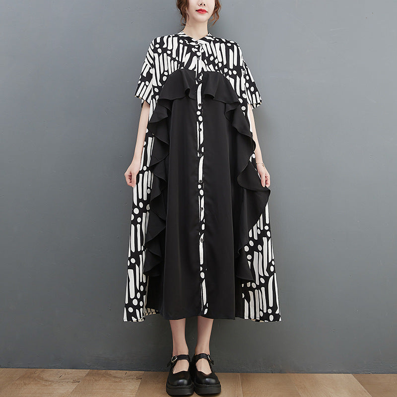 Casual Summer Chiffon Plus Sizes Long Cozy Dresses-Dresses-White-One Size-Free Shipping at meselling99