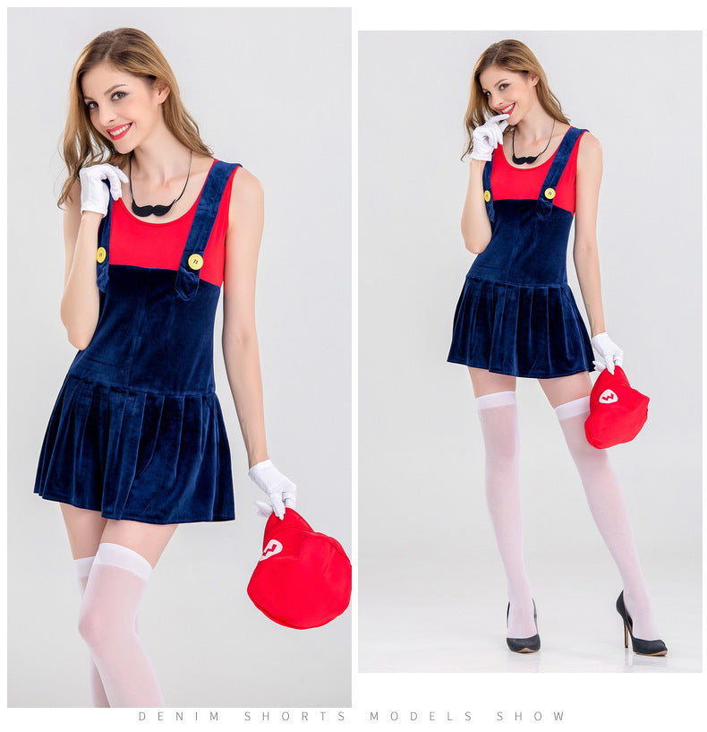 Halloween Women's Adult Mario Costume