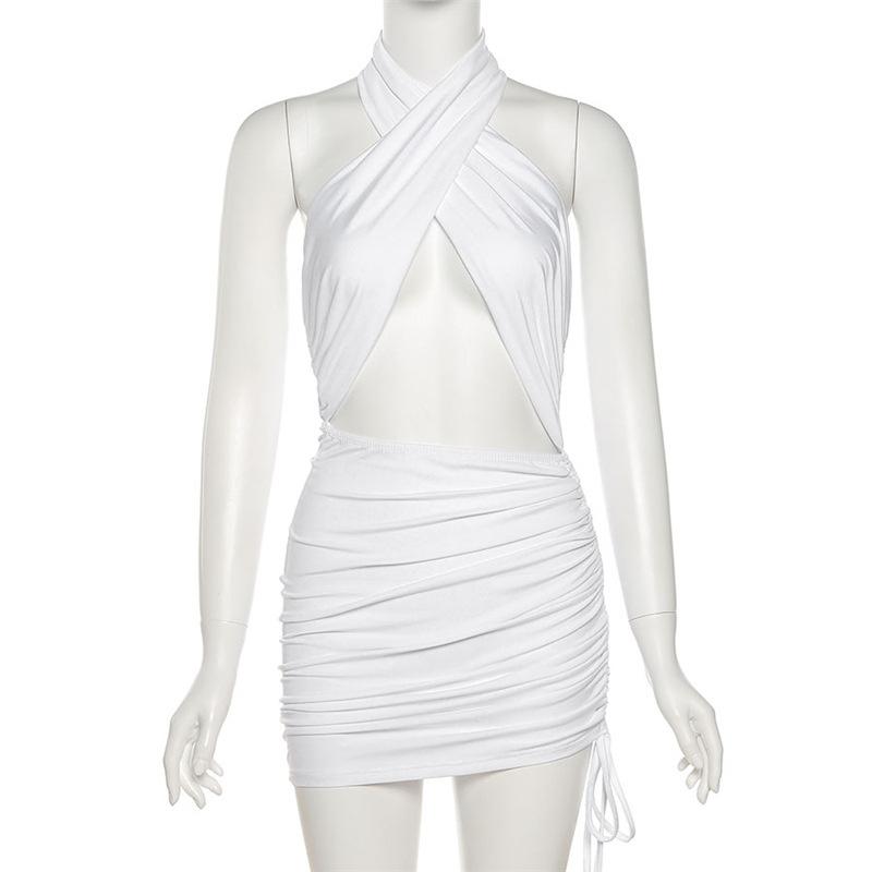 Sexy Halter Backless Summer Bodycon Dresses-Dresses-Free Shipping at meselling99