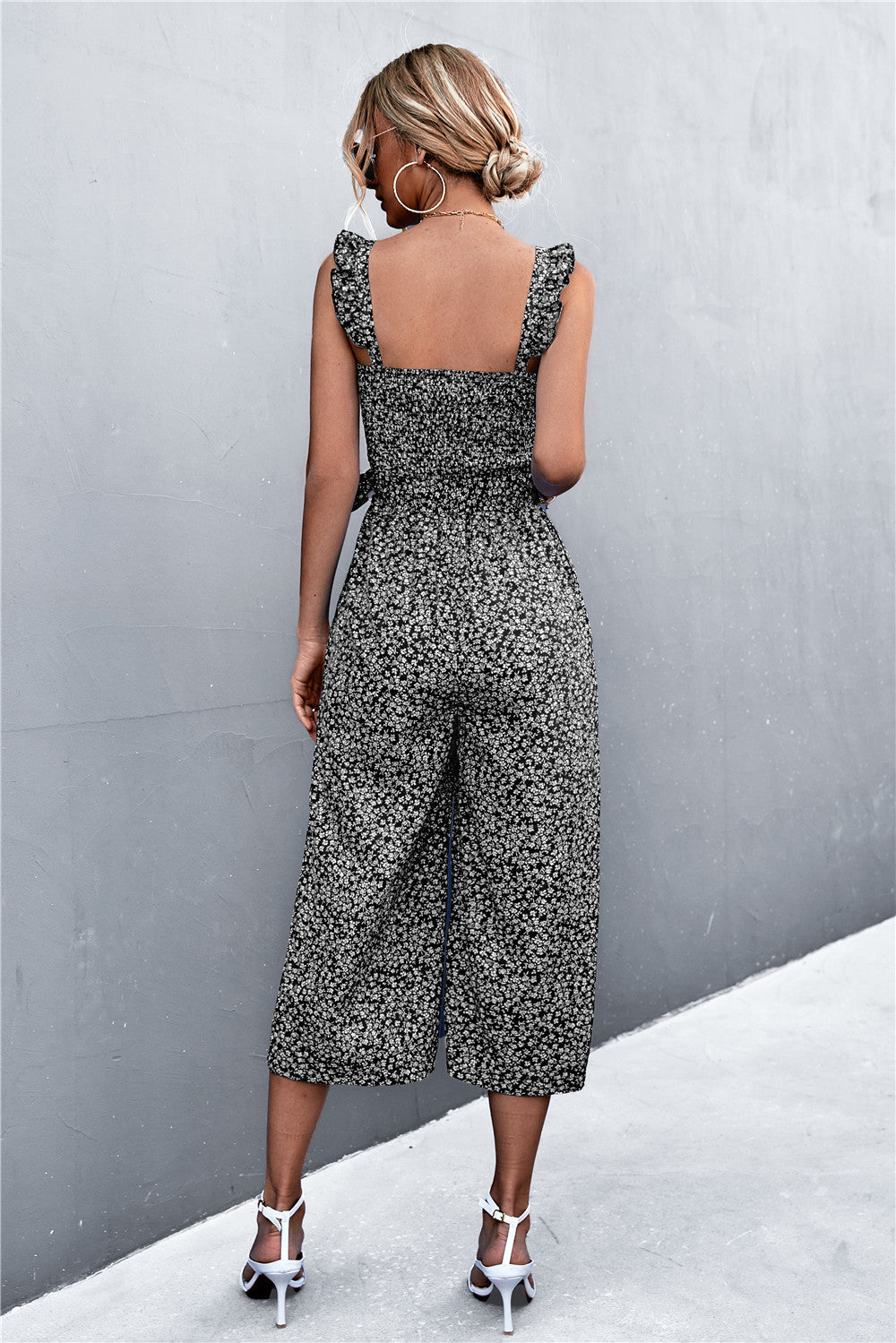 Summer Floral Print Women Jumpsuits