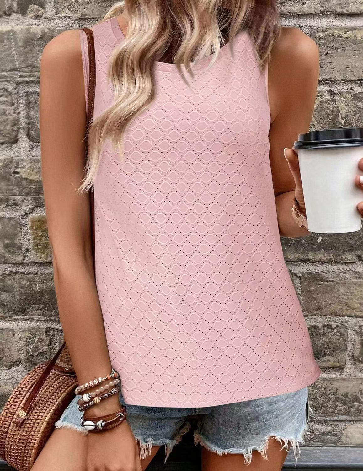 Summer Round Neck Sleeveless T Shirts