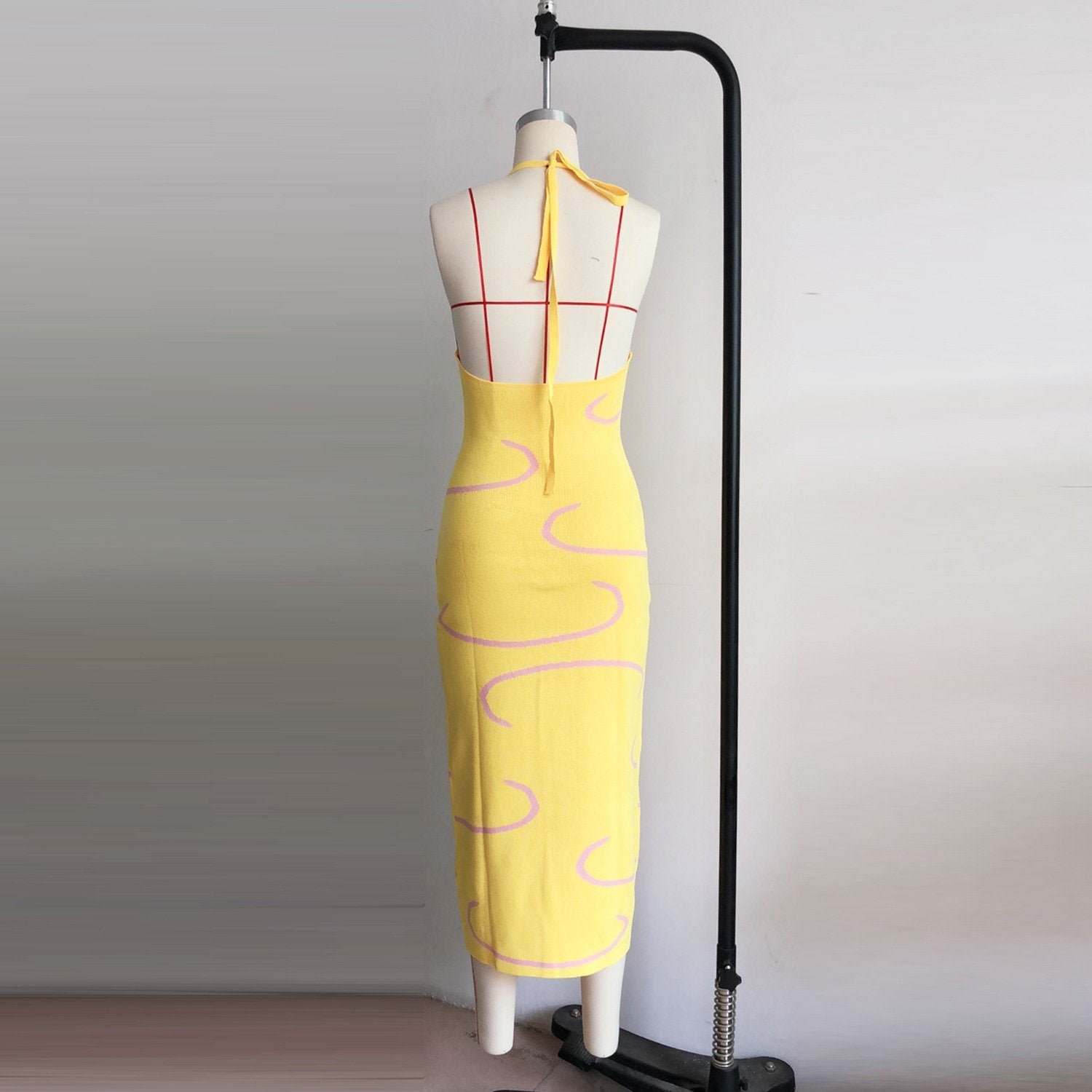 New Fashion Sexy Knitting Backless Halter Long Dresses-Sexy Dresses-Free Shipping at meselling99