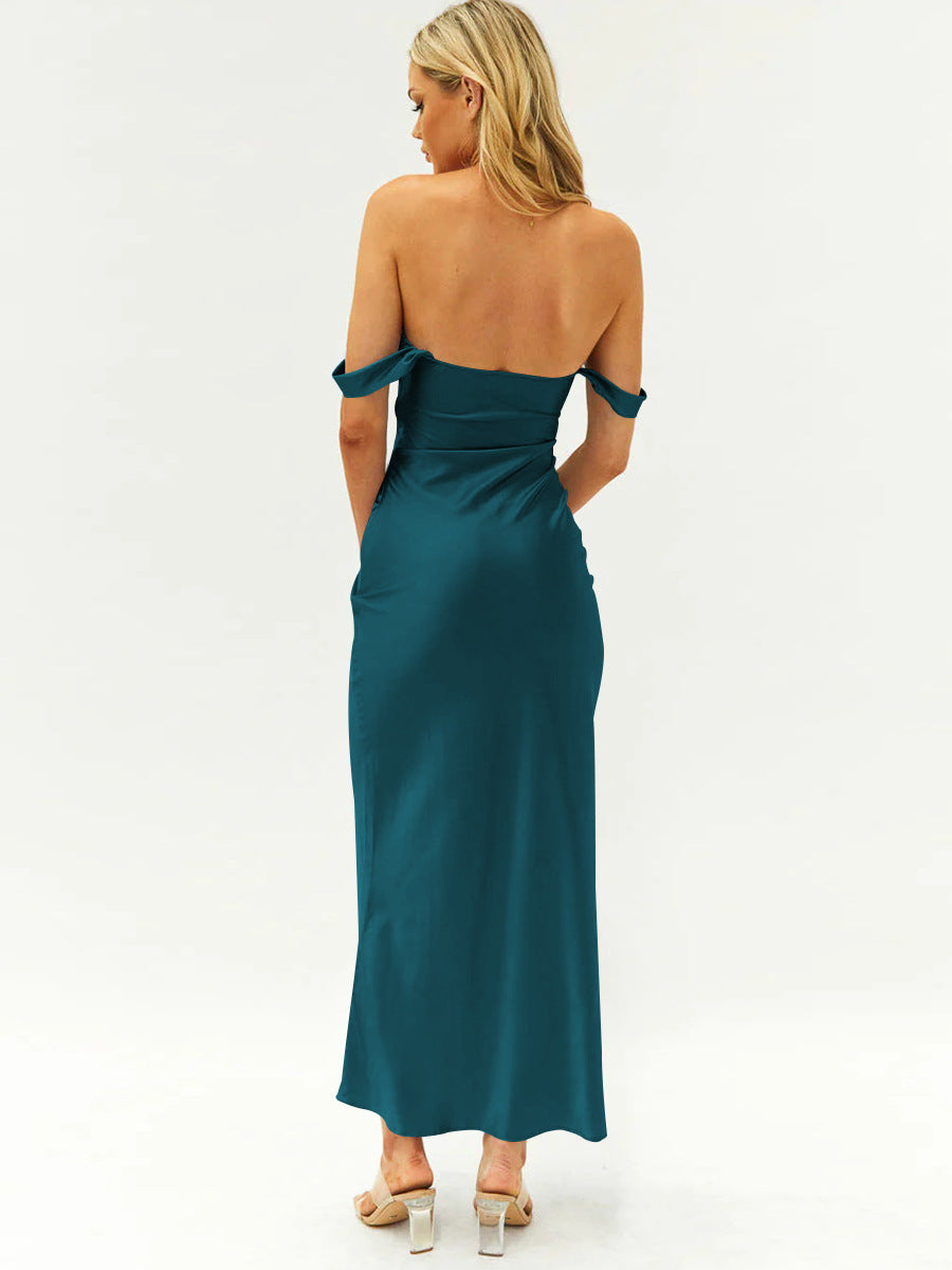 Sexy Satin Strapless Bridesmaid Dresses